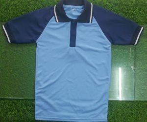 Boys Cotton School Uniform Sky Blue T-Shirt