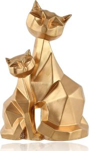 Handcrafted Cat Family Decorative Sculpture