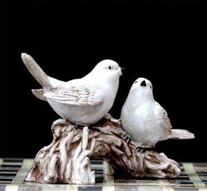 White Bird Pair Showpiece