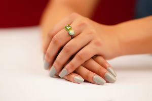 Fancy Candy Stone Silver Ring