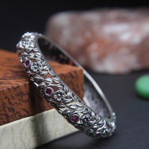 Vintage Nakshi Work Silver Bangle