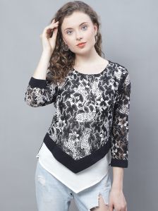 Ladies Casual Wear Designer Net Top