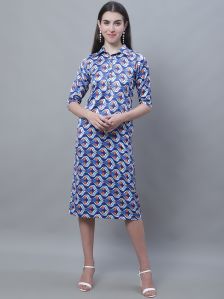 Ladies Printed Sheath Dress