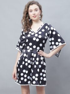 Ladies Printed Short One Piece Dress