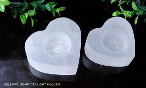 Crystal Selenite Tea Light Candle Holder