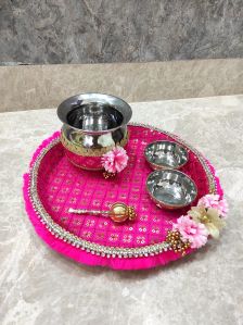 Beautiful Karwa Chauth Decorative Pooja Thali Set