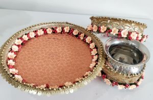 karwachauth stainless steel thali set