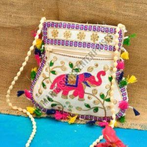 Cotton Embroidered Sling Bag