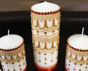 Art Work Pillar Candle