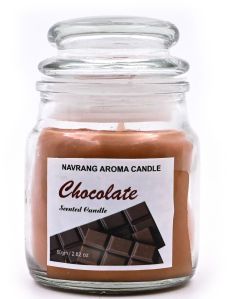 Chocolate Scented Glass Jar Candle