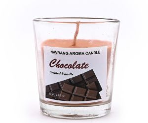 Chocolate Votive Glass Candle