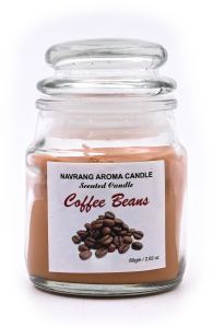 Coffee Beans Scented Glass Jar Candle