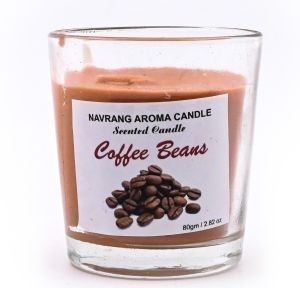 Coffee Beans Votive Glass Candle