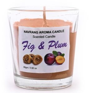 Fig & Plum Votive Glass Candle