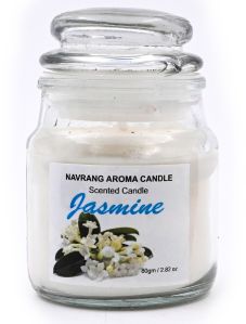 Jasmine Scented Glass Jar Candle