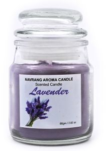 Lavender Scented Glass Jar Candle