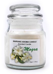 Mogra Scented Glass Jar Candle