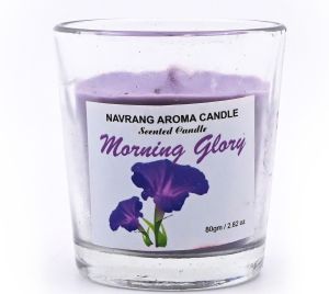 Morning Glory Votive Glass Candle