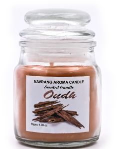 Oudh Scented Glass Jar Candle