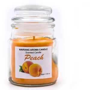 Peach Fragrance Glass Jar Candle