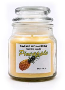 Pineapple Scented Glass Jar Candle