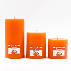 Tangerine Scented Pillar Candle