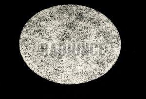 1031 Black and White Dust Flat Platter Plate