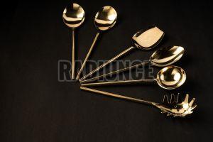 1044 Stainless Steel Salad Server Set of 6 Pcs