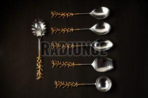 1059 Stainless Steel Salad Server Set of 6 Pcs