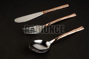 1052 Copper and Stainless Steel Cutlery Set of 3 Pcs