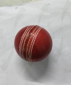 Red Leather Cricket Ball