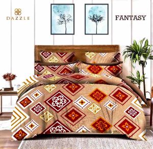 3D Heavy Soft Floral Print Double Bed Sheet