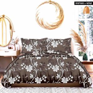 3D Heavy Soft Floral Printed Double Bed Sheet