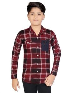 Boys Cotton Check Shirt