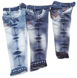 Boys Denim Casual Wear Faded Jeans