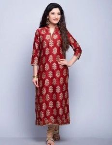 Ladies Party Wear Silk Kurti