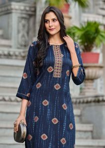 Ladies Printed Rayon Kurti