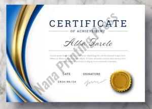 Printed Certificates