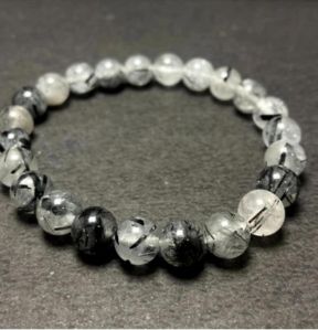 Black Rutile Gemstone Bracelet