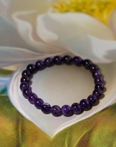 Natural Amethyst Beaded Bracelet