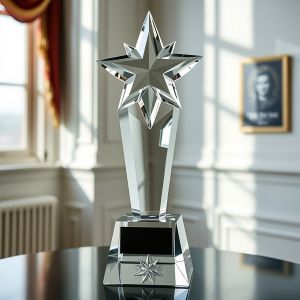 Star Cut Crystal Trophy