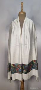 Ladies White Printed Modal Shawl