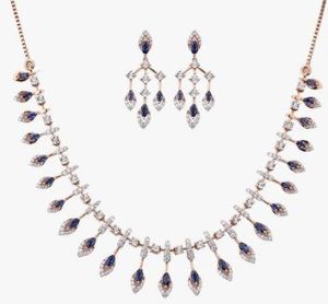 Fancy Diamond Necklace Set