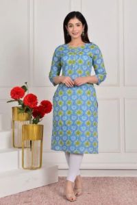 Cotton Round Neck Kurti