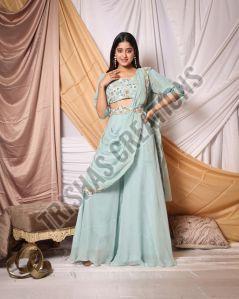 Draped Saree Palazzo Set