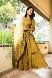 Mirror Work Olive Co-Ord Set