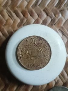 20 paise 1968 silver coin