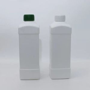 Square White HDPE Chemical Bottle