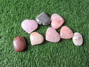 heart shape crystal rose quartz