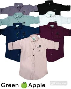 Boys Cotton Plain Shirt